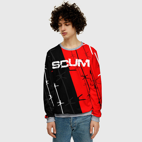 Мужской свитшот SCUM / 3D-Меланж – фото 3