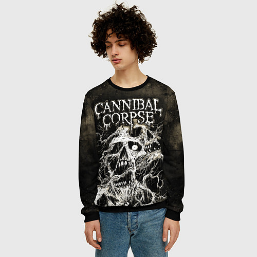 Мужской свитшот Cannibal Corpse / 3D-Черный – фото 3