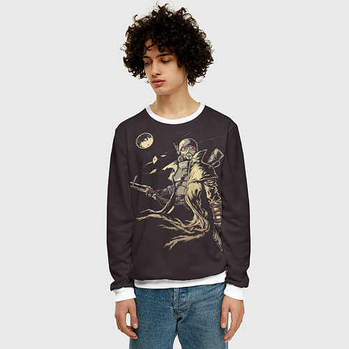 Мужской свитшот Fallout New Vegas / 3D-Белый – фото 3