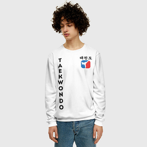 Мужской свитшот Тхэквондо Taekwondo / 3D-Белый – фото 3