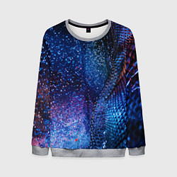 Свитшот мужской Синяя чешуйчатая абстракция blue cosmos, цвет: 3D-меланж