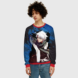 Свитшот мужской Тосиро Хицугая Блич, цвет: 3D-красный — фото 2