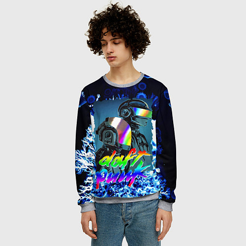 Мужской свитшот DAFT PUNK : MUSIC ALIVE / 3D-Меланж – фото 3