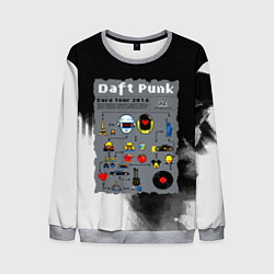 Свитшот мужской Daft punk modern, цвет: 3D-меланж
