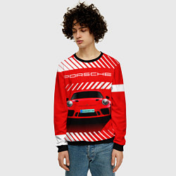 Свитшот мужской PORSCHE ПОРШЕ RED STYLE, цвет: 3D-черный — фото 2