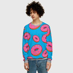 Свитшот мужской Пончики, цвет: 3D-меланж — фото 2