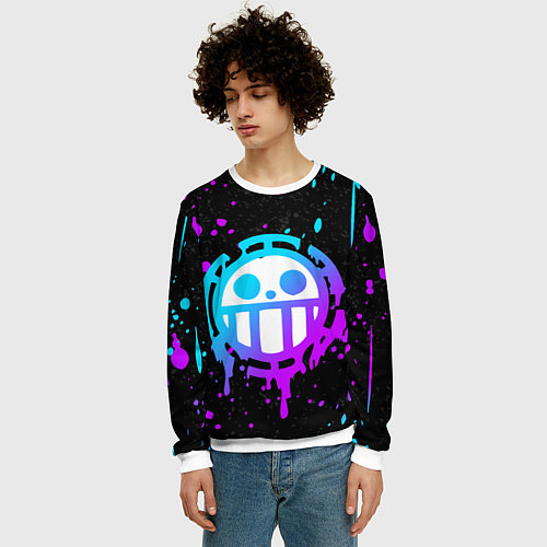 Мужской свитшот ONE PIECE ВАН ПИС НЕОН / 3D-Белый – фото 3