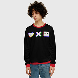 Свитшот мужской Love Death and Robots Glitch, цвет: 3D-красный — фото 2