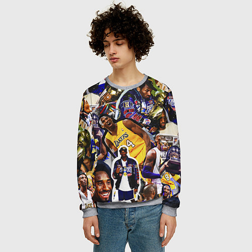 Мужской свитшот КОБИ БРАЙАНТ KOBE BRYANT / 3D-Меланж – фото 3