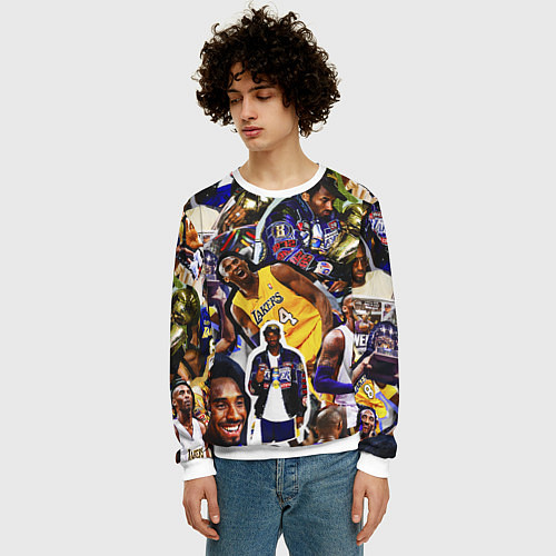 Мужской свитшот КОБИ БРАЙАНТ KOBE BRYANT / 3D-Белый – фото 3