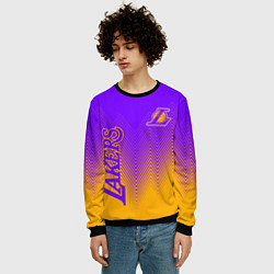 Свитшот мужской LOS ANGELES LAKERS ЛЕЙКЕРС, цвет: 3D-черный — фото 2