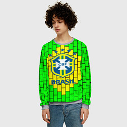Свитшот мужской Сборная Бразилии, цвет: 3D-меланж — фото 2