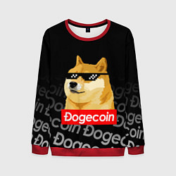 Свитшот мужской DOGECOIN DOGE ДОГИКОИН, цвет: 3D-красный