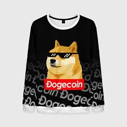 Свитшот мужской DOGECOIN DOGE ДОГИКОИН, цвет: 3D-белый