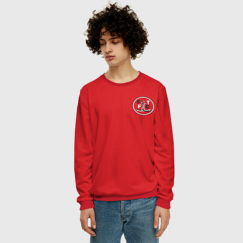 Мужской свитшот № 33 Jamie Vardy Fleetwood Town / 3D-Красный – фото 3