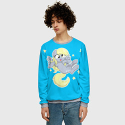 Свитшот мужской Пони в звёздном небе, цвет: 3D-меланж — фото 2
