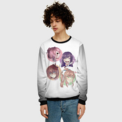 Свитшот мужской Doki Doki Literature Club, цвет: 3D-черный — фото 2