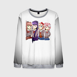 Свитшот мужской Doki Doki Literature Club, цвет: 3D-меланж