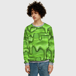 Свитшот мужской Green Slime, цвет: 3D-меланж — фото 2