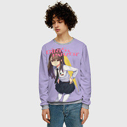 Свитшот мужской Девушки и Танки, цвет: 3D-меланж — фото 2