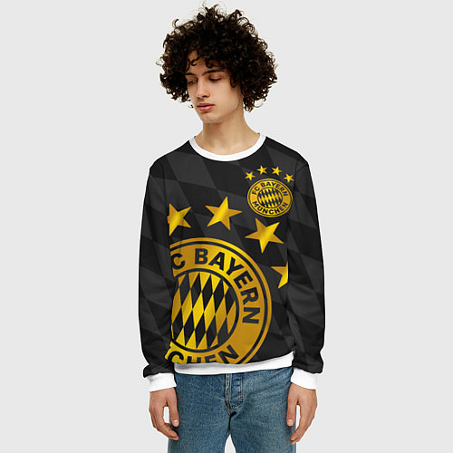 Мужской свитшот ФК БАВАРИЯ BAYERN МЮНХЕН / 3D-Белый – фото 3