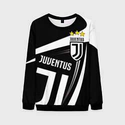 Свитшот мужской JUVENTUS ЮВЕНТУС ПОЛОСЫ, цвет: 3D-черный