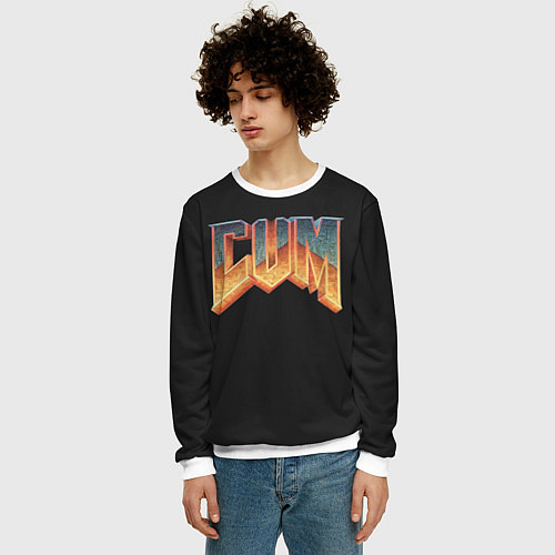 Мужской свитшот Doom Gachi Remix / 3D-Белый – фото 3