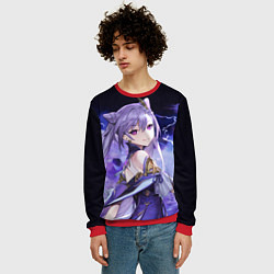 Свитшот мужской КЭ ЦИН - Genshin Impact, цвет: 3D-красный — фото 2
