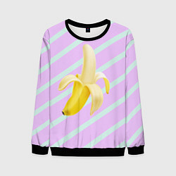 Свитшот мужской Банан графический фон, цвет: 3D-черный