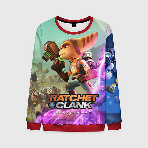 Мужской свитшот Ratchet & Clank: Rift Apart / 3D-Красный – фото 1