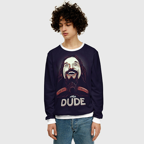 Мужской свитшот Большой Лебовский The Dude / 3D-Белый – фото 3