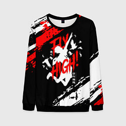 Свитшот мужской FLY HIGH! Haikyu!!, цвет: 3D-черный