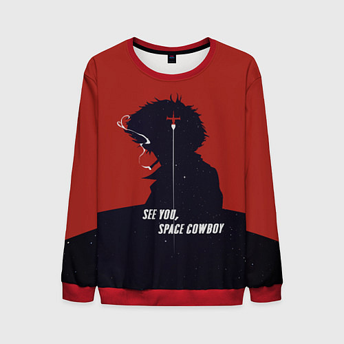 Мужской свитшот Cowboy Bebop - Spike / 3D-Красный – фото 1