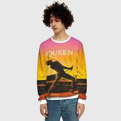 Свитшот мужской Queen Freddie Mercury Z, цвет: 3D-белый — фото 2