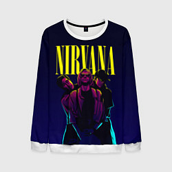 Свитшот мужской Nirvana Neon, цвет: 3D-белый