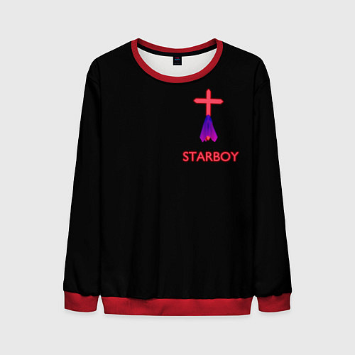 Мужской свитшот STARBOY - The Weeknd / 3D-Красный – фото 1