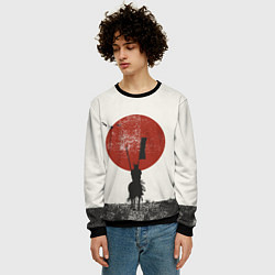 Свитшот мужской Самурай на коне, цвет: 3D-черный — фото 2