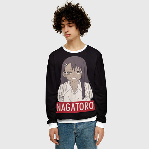 Мужской свитшот Miss Nagatoro / 3D-Белый – фото 3