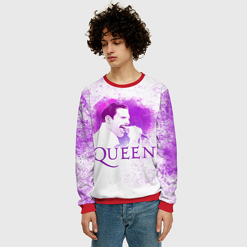 Мужской свитшот Freddie Mercury Queen Z / 3D-Красный – фото 3