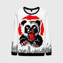 Свитшот мужской Злая Кровавая Панда, цвет: 3D-черный
