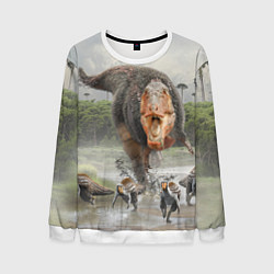 Свитшот мужской Т-Рекс Динозавр Dino Z, цвет: 3D-белый