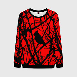 Свитшот мужской Хоррор Мрачный лес, цвет: 3D-черный