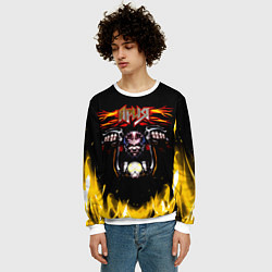 Свитшот мужской Ария - Герой асфальта, цвет: 3D-белый — фото 2