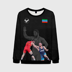 Свитшот мужской Dagestan wrestling team, цвет: 3D-черный