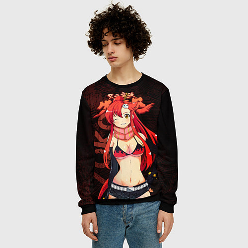 Мужской свитшот Йоко Литтнер Гуррен Лаганн / 3D-Черный – фото 3