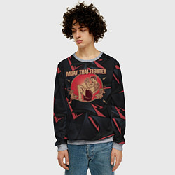 Свитшот мужской MUAY THAI FIGHTER, цвет: 3D-меланж — фото 2