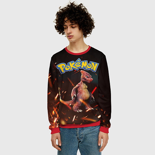 Мужской свитшот Charizard Pokemon Z / 3D-Красный – фото 3