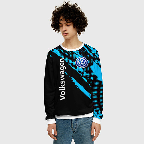 Мужской свитшот Volkswagen Фольксваген / 3D-Белый – фото 3