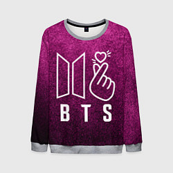 Свитшот мужской BTS БТС K-Heart Z, цвет: 3D-меланж