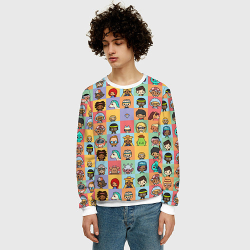 Мужской свитшот Toca Life Worl / 3D-Белый – фото 3
